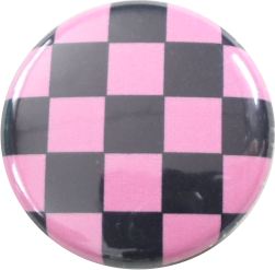 Karo Button schwarz-pink